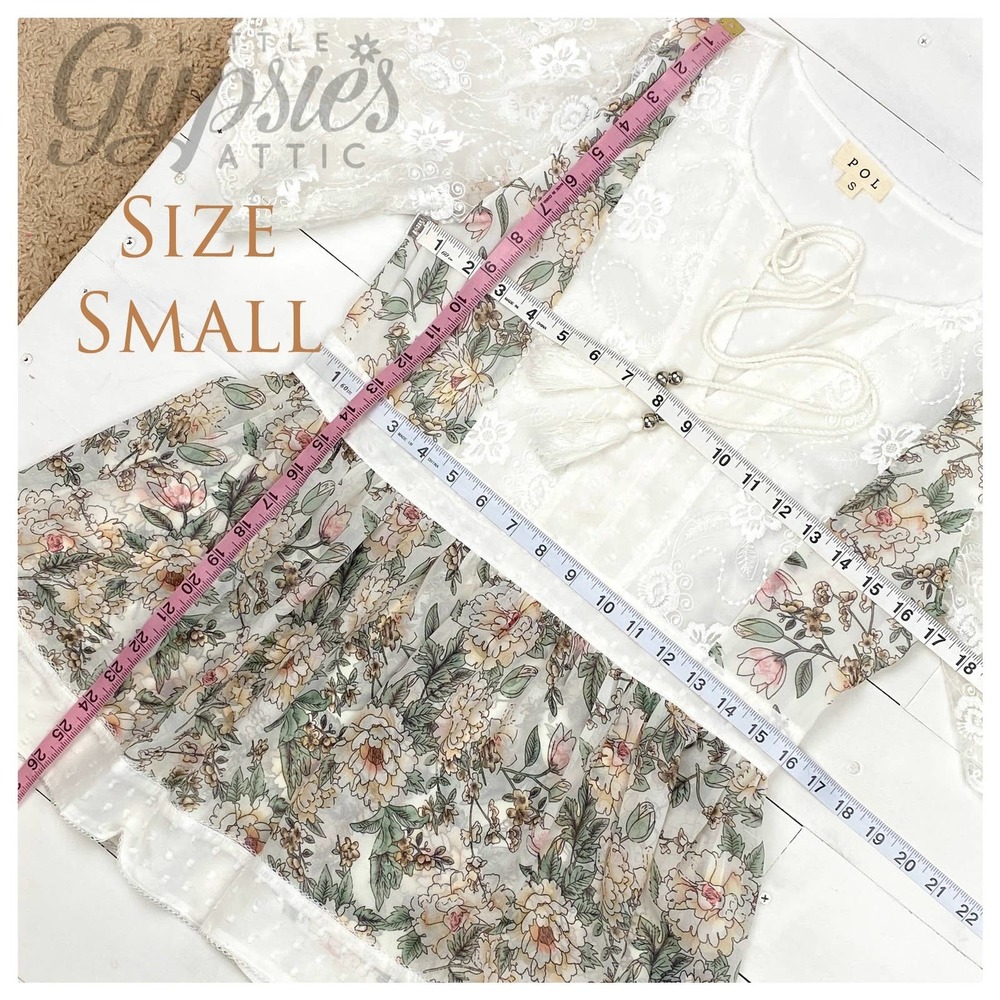 POL Cottagecore Peplum Tunic Top - Picture 9 of 10